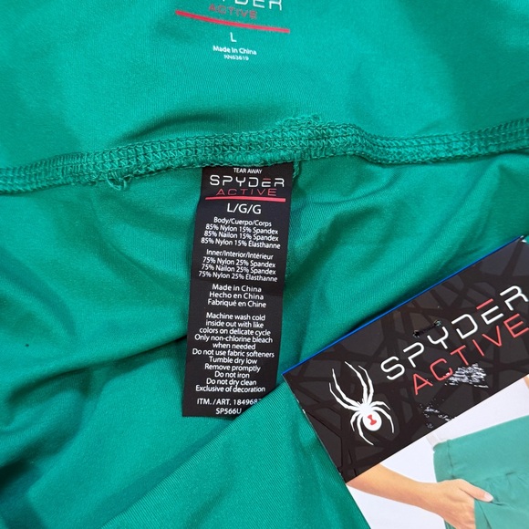NWT - Spyder Athletic / Running Shorts - Women’s L - Moisture Wicking w Pockets - Picture 6 of 6